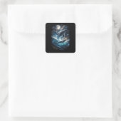 Lied der kosmischen Gezeiten Quadratischer Aufkleber (Tasche)