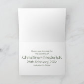 Lied der Liebe, Save the Date Karte (Innenseite)