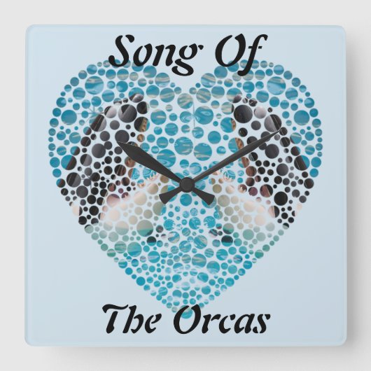 Lied der Orcas, Quadratische Wanduhr (Vorderseite)