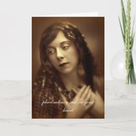 Lied der Solomon 8:6 Bibel-Vers-Liebe-Grußkarte Karte (Vorderseite)