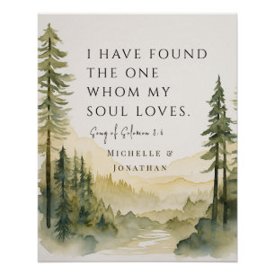Lied der Solomon Bibel Christlicher Hochzeitswald Poster