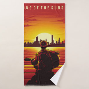 Lied der Sonnenuntergang Veranschaulichung Sonnenu Badehandtuch