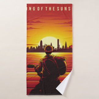 Lied der Sonnenuntergang Veranschaulichung Sonnenu Badehandtuch