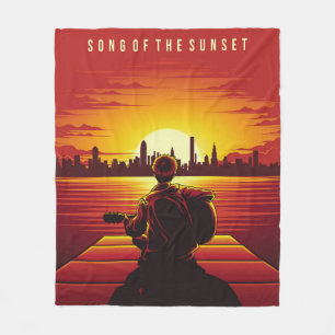 Lied der Sonnenuntergang Veranschaulichung Sonnenu Fleecedecke
