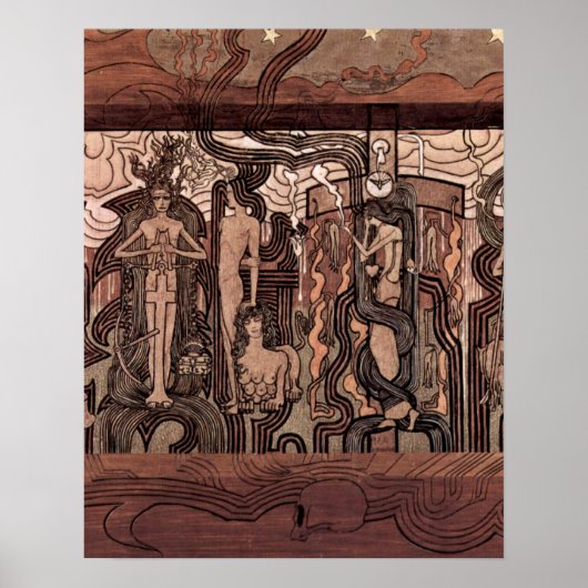 Lied der Zeit von Jean Theodoor Toorop Poster (Vorne)