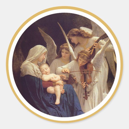 Lied des Angels-Aufklebers Runder Aufkleber (Vorderseite)