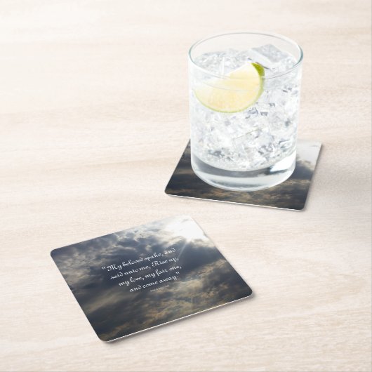 Lied of Songs 2:10 Square Paper Untersetzer (Vor Ort)