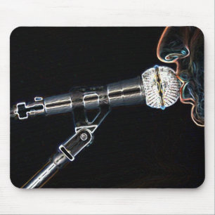 lied-Sänger mousepad des Mikromikrofongespräches