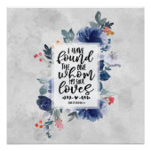 Lied Solomon 3:4 Ich habe das Eine Flora gefunden Poster (Vorderseite)