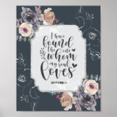 Lied Solomon 3:4 Ich habe das Eine Flora gefunden Poster (Vorne)