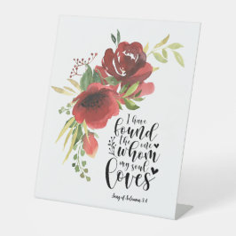 Lied Solomon 3:4 Ich habe das Eine Flora gefunden Sockelschild