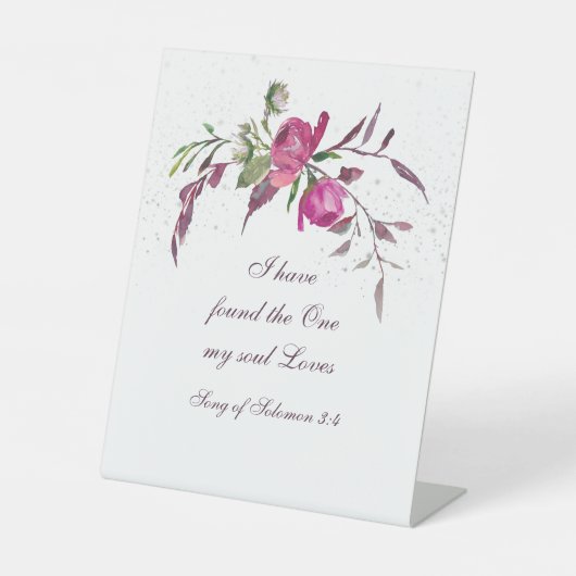 Lied Solomon 3:4 Ich habe das Eine Flora gefunden Sockelschild (Vorderseite)