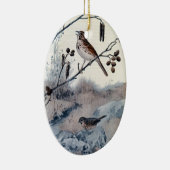 Lied-Spatzen im Früjahr Keramik Ornament (Rechts)