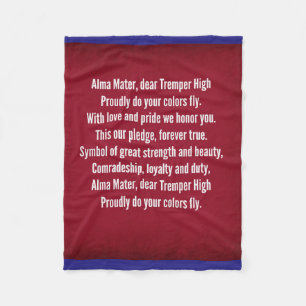 Lied Tremper Highschool Alma Mater Fleecedecke