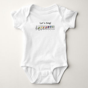 Lied-Vogel-musikalische Skala Baby Strampler