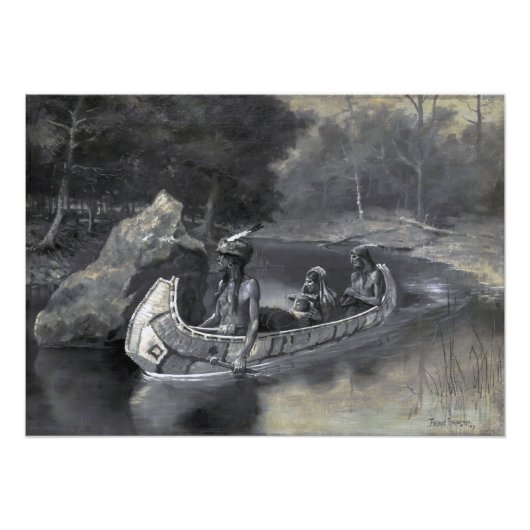 Lied von Hiawatha: Indischer Krieger & Lover Fotodruck (Vorne)