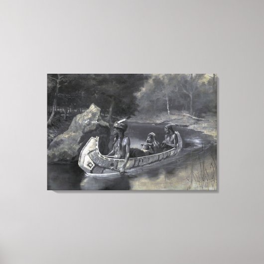 Lied von Hiawatha: Indischer Krieger & Lover Leinwanddruck (Vorderseite)