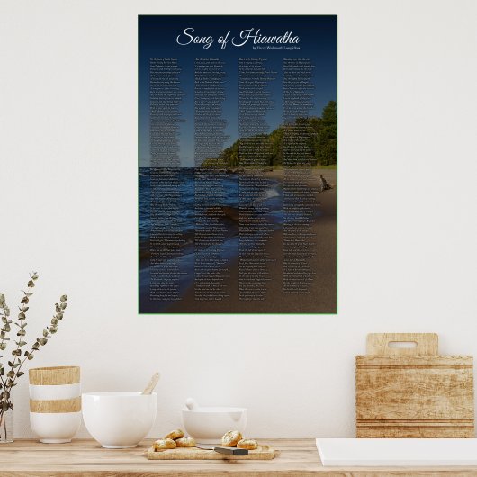 Lied von Hiawatha - von Longfellow Poster (Küche)