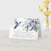 Lied von Solomon 2:11-12 Hummingbird Blume Bibel Karte (Gelbe Blume)