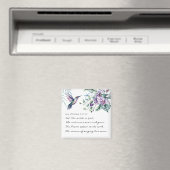 Lied von Solomon 2:11-12 Hummingbird Blume Bibel Magnet (In Situ (Geschirrspüler))