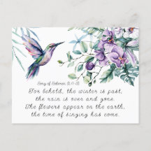 Lied von Solomon 2:11-12 Hummingbird Blume Bibel