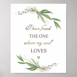 Lied von Solomon 3:4 Ich habe die One Greenery gef Poster