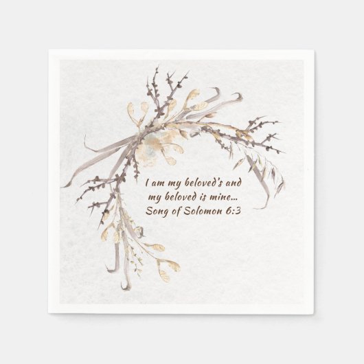 Lied von Solomon 6:3 Ich bin mein geliebtes... Serviette (Vorderseite)