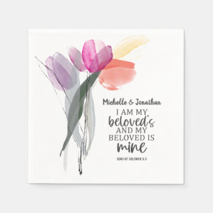 Lied von Solomon 6:3 Ich bin meine geliebte Hochze Serviette