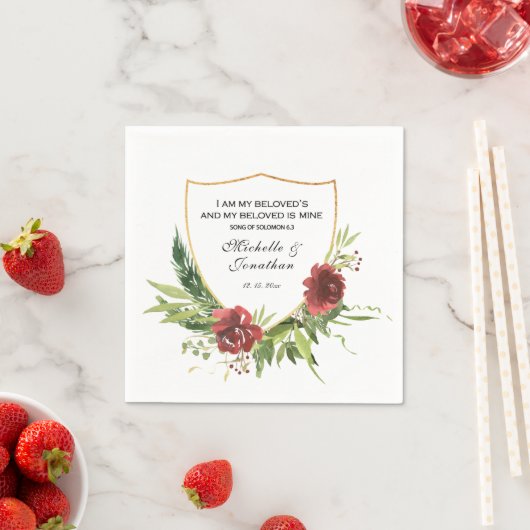 Lied von Solomon 6:3 Ich bin meine geliebte Hochze Serviette (Beispiel)