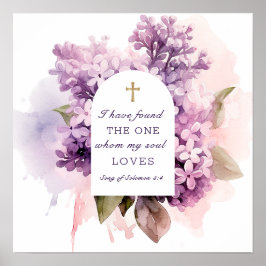 Lied von Solomon Wedding Bible Verse Cross Poster