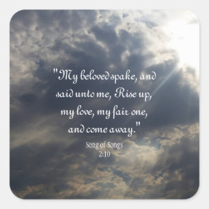 Lieder 2:10 quadratischer aufkleber