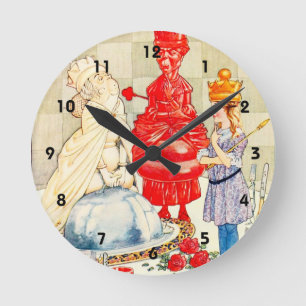 Lieder aus Alice: Das Fischrätsel Runde Wanduhr