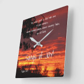 Lieder der Joy Bible Verse Wall Clock Quadratische Wanduhr (Winkel)