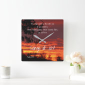Lieder der Joy Bible Verse Wall Clock Quadratische Wanduhr (Zuhause)