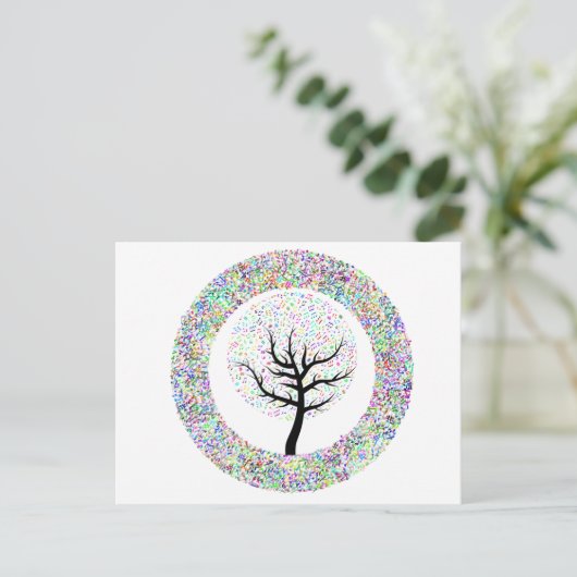 Lieder im Baum des Lebens Postkarte (Stehend Vorderseite)