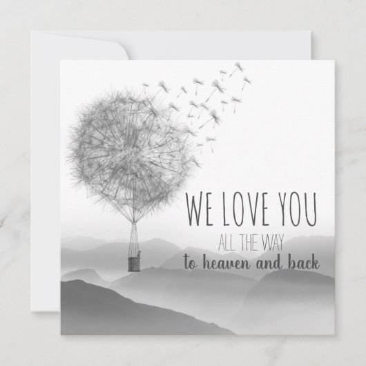 Lief condoleance kaartje met paardebloemen | karte (Vorderseite)