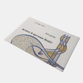 Liefde blijvend huwelijkscadeau met naam deurmat fußmatte (Schrägansicht)