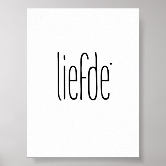 Liefde - valentine typography poster (Vorne)
