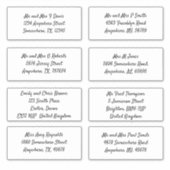 Lieferadresse des Empfängers für Script Aufkleber (Vorderseite)