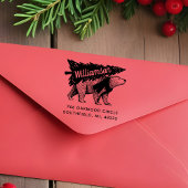 Lieferadresse für den Vintagen Polarbärenbaum Gummistempel