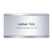 Lieferadresse für modernen Skripttext Silver Glamo (Vorne)