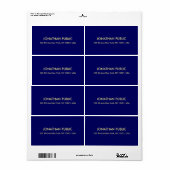 Lieferadresse für Navy Blue Gold Look Schriftart (Vorne)