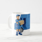 Lieferbote und Van Kaffeetasse (Vorderseite Links)