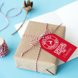 Lieferdatum für Red & White North Pole Geschenkanhänger