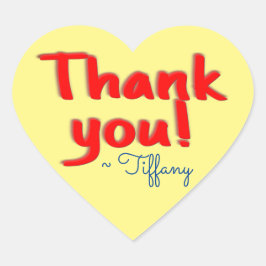 Lieferer Vielen Dank Herz-Aufkleber