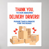 Lieferfahrer Danke Schild (Vorne)