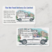 Lieferfirma für Warme Lebensmittel Visitenkarte (Vorne/Hinten)