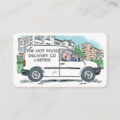 Lieferfirma für Warme Lebensmittel Visitenkarte (Rückseite)