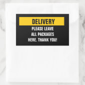 Lieferinformationen bitte hier verlassen Pakete Rechteckiger Aufkleber (Tasche)