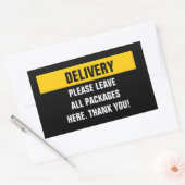 Lieferinformationen bitte hier verlassen Pakete Rechteckiger Aufkleber (Umschlag)